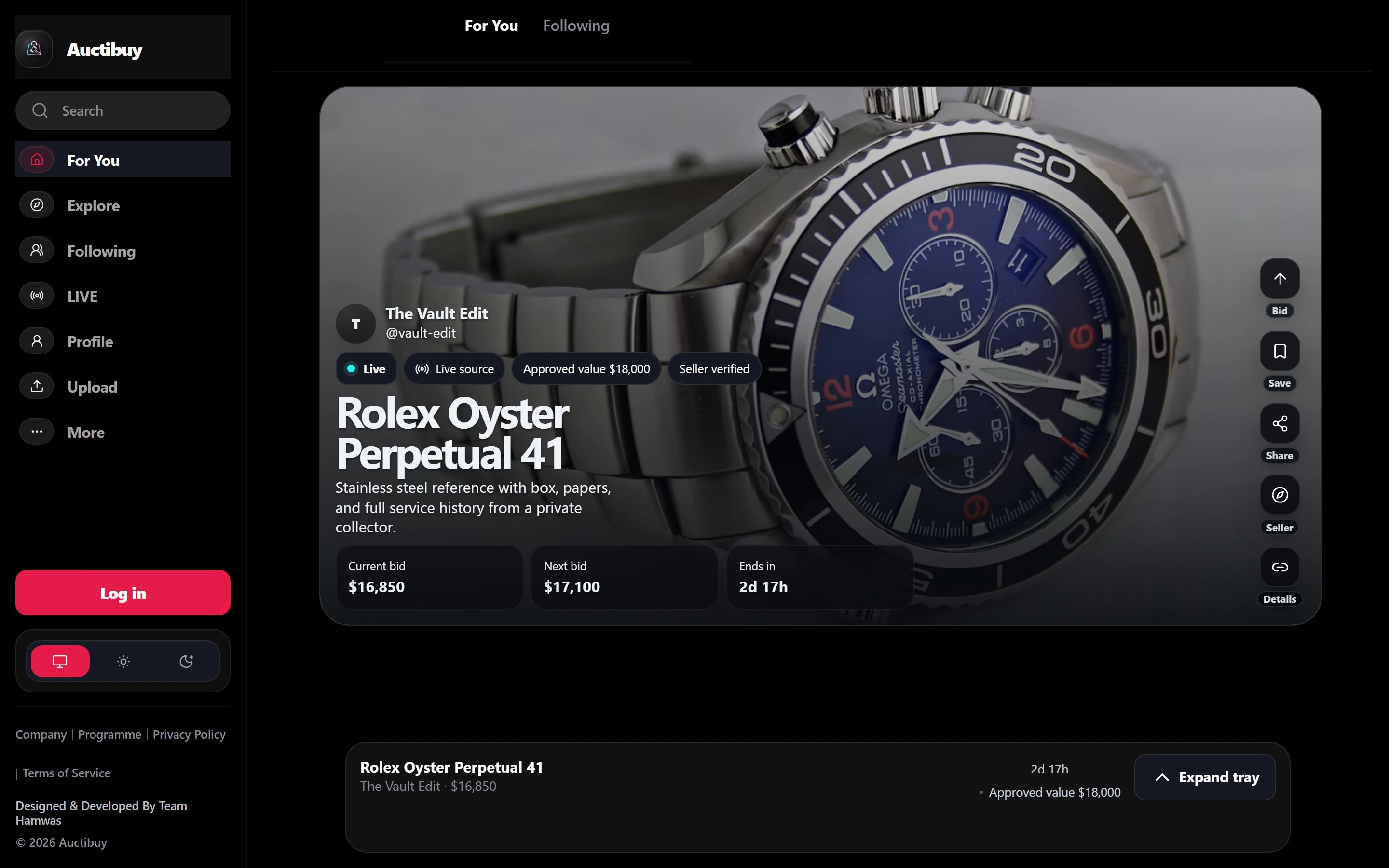 Auctibuy live auction marketplace interface