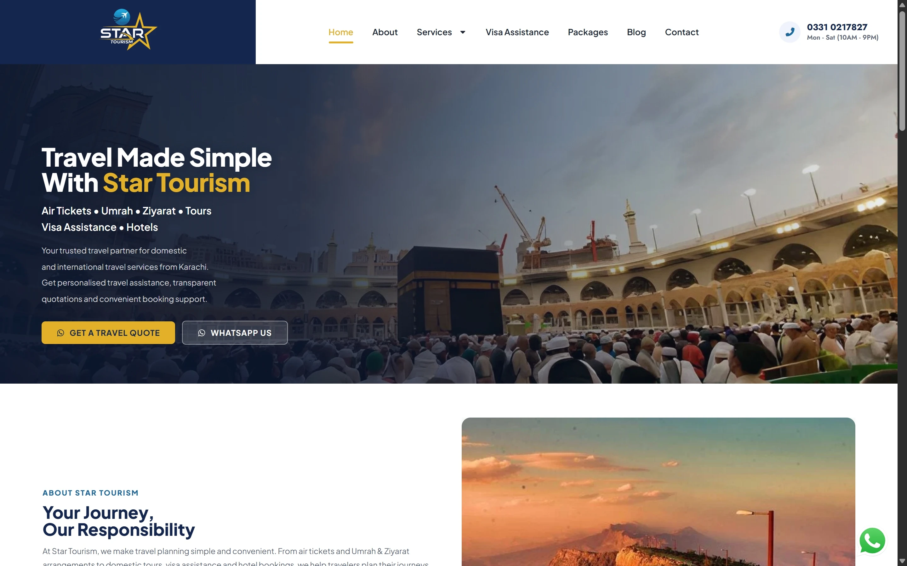 Star Tourism — project interface